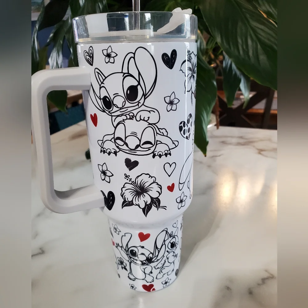 Stitch & Angel LOVE 40oz Traveler Tumbler 🎉sale